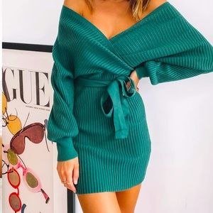 Beginning Boutique Emerald Cruisade Knit Dress